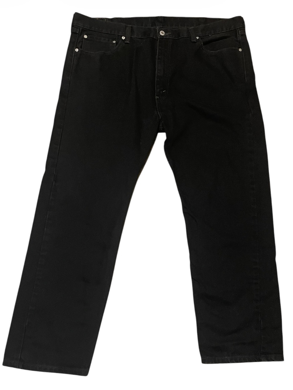 Men's Levi's 505 Regular Fit Black Jeans - Black Denim 42 x 30